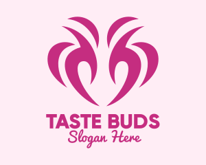 Pink Flower Bud logo design