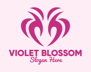 Pink Flower Bud logo design