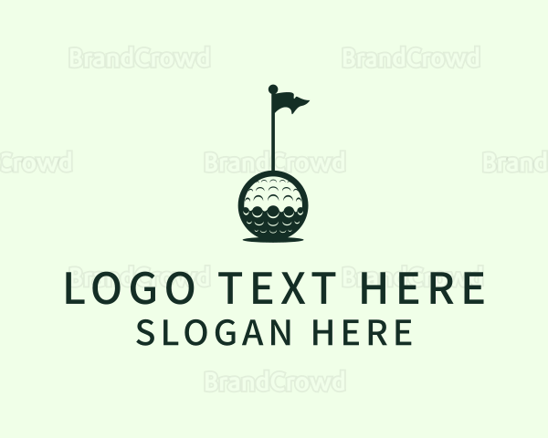 Golf Ball Flag Logo