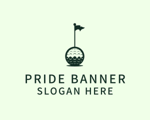 Golf Ball Flag logo design