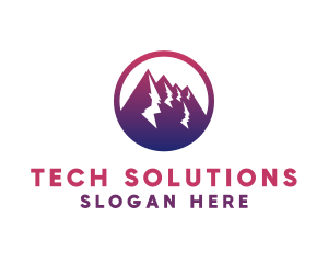 Volcano - Mountain Camping Business logo design