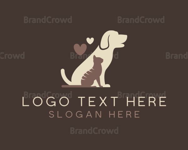 Pet Cat Dog Grooming Logo