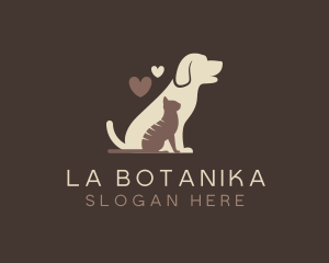 Pet Cat Dog Grooming Logo