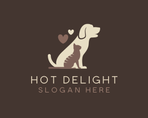 Pet Cat Dog Grooming logo design