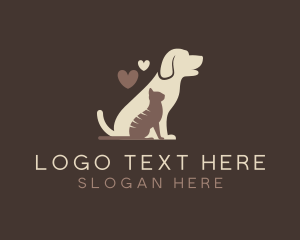 Pet Friendly - Pet Cat Dog Grooming logo design