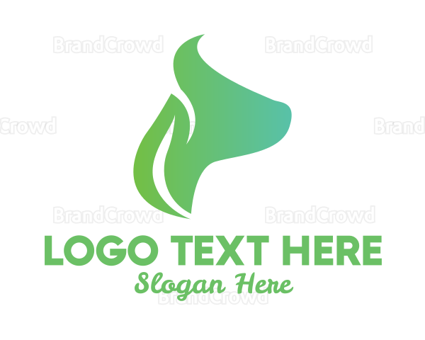 Leaf Dog Face Logo