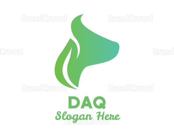 Leaf Dog Face Logo