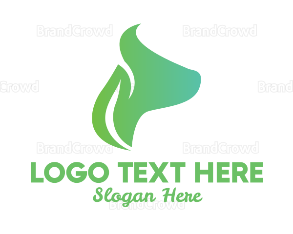 Leaf Dog Face Logo