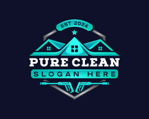 Power Wash Roof Cleaning logo design