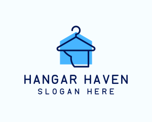 Hanger - Laundry Hanger House logo design