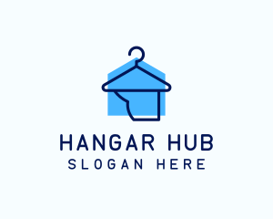 Hanger - Laundry Hanger House logo design