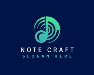Note - Music Note Disc logo design