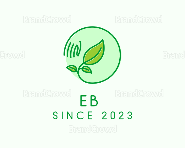 Nature Hand Seedling Logo