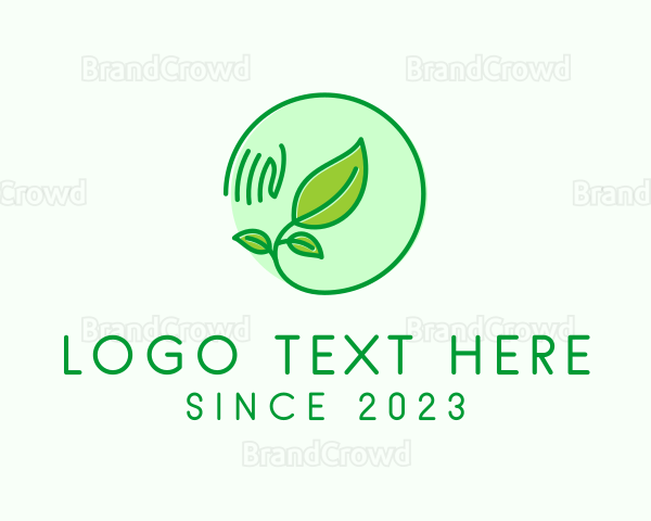 Nature Hand Seedling Logo