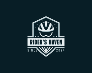 Biker - Sports Cyclist Helmet logo design