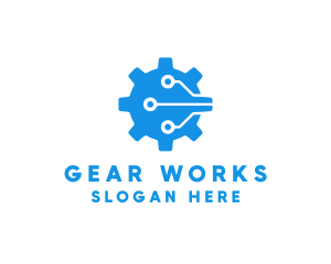 Electronic Circuit Gear logo design