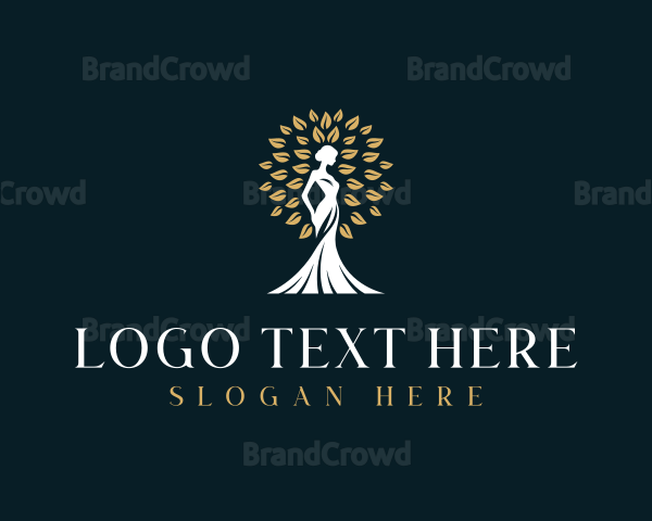 Woman Tree Beauty Logo