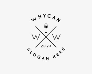 Hipster Wine Bar Logo