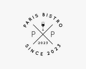 Hipster Wine Bar logo design