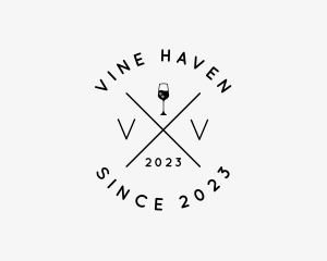 Hipster Wine Bar logo design