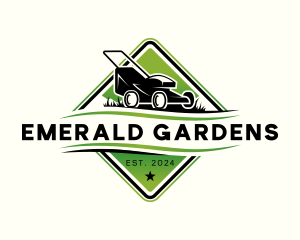 Grass Lawn Mower logo design