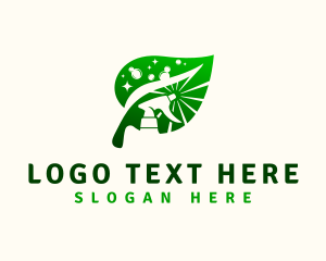 Sanitary - Housekeeping Clean Leaf logo design