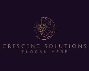 Moon Diamond Jewelry logo design