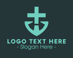 Doctor - Doctor's Medical Cross Anchor logo design