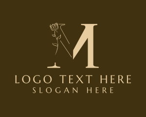 Stylistic - Feminine Cosmetics Letter M logo design