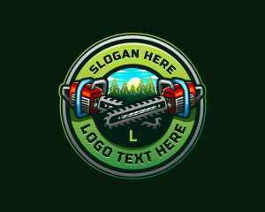 Industrial - Arborist Chainsaw Logging logo design