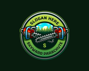 Arborist Chainsaw Logging logo design