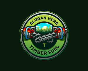 Arborist Chainsaw Logging logo design