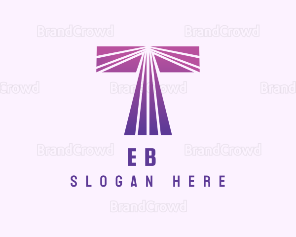 Modern Purple Letter T Logo
