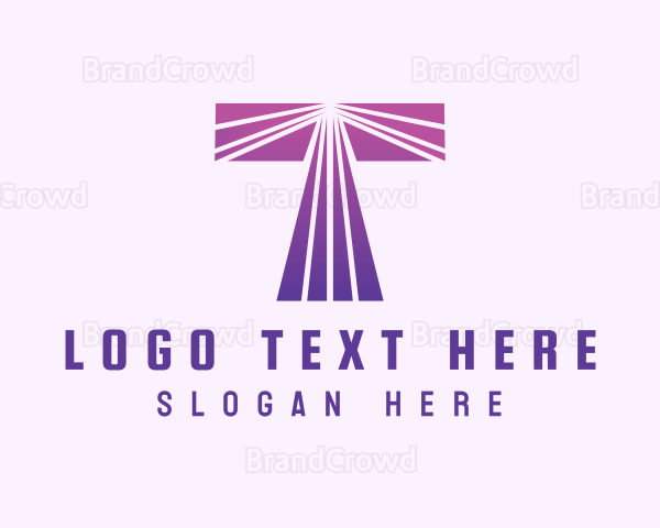 Modern Purple Letter T Logo