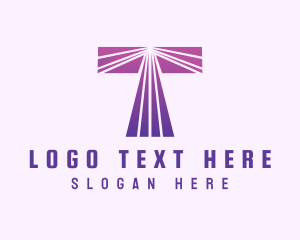 Purple - Modern Purple Letter T logo design