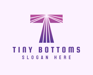 Modern Purple Letter T logo design