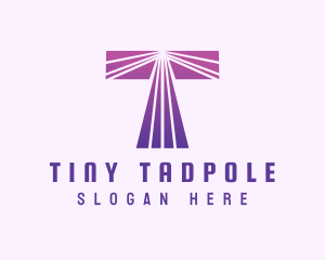 Modern Purple Letter T logo design