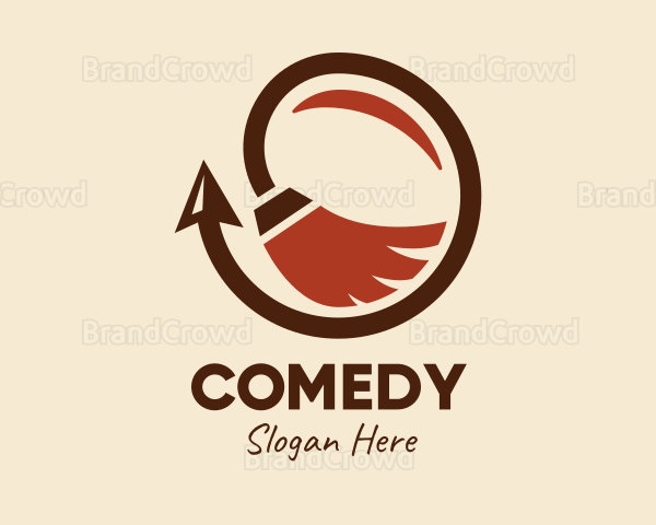 Brown Arrow Broomstick Logo