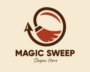 Broomstick - Brown Arrow Broomstick logo design