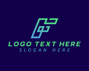 Letter F - Digital Technology Firm logo design