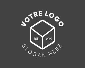 Minimalist Isometric Cube Badge Logo