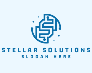 Cyber Technology Letter S logo design