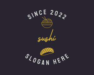 Sushi Ramen Restaurant logo design