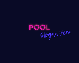 Pink Neon Bar Wordmark Logo