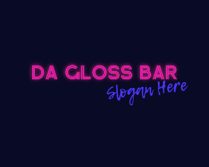 Pink Neon Bar Wordmark logo design