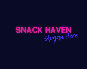 Pink Neon Bar Wordmark logo design