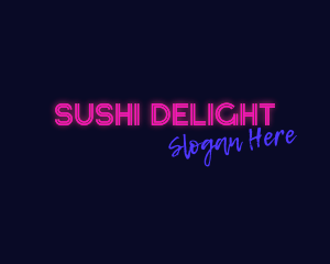 Pink Neon Bar Wordmark logo design