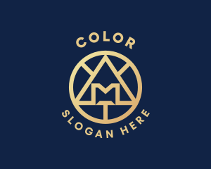 Golden - Geometric Business Badge logo design