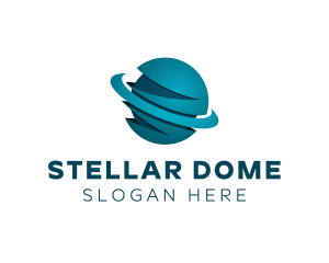 3D Universal Planet logo design