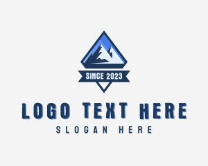 Trekking - Adventure Mountain Peak logo design